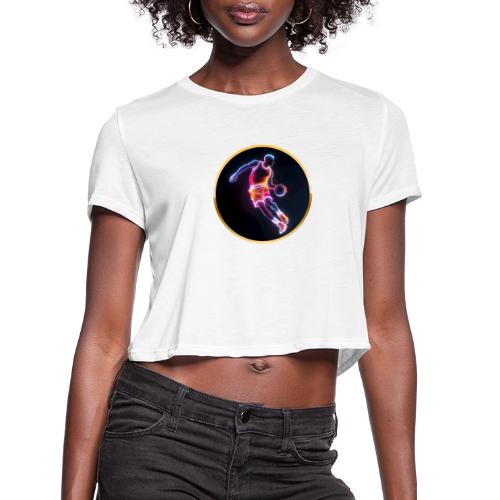 Neon Basketball Player - Women's Cropped T-Shirt