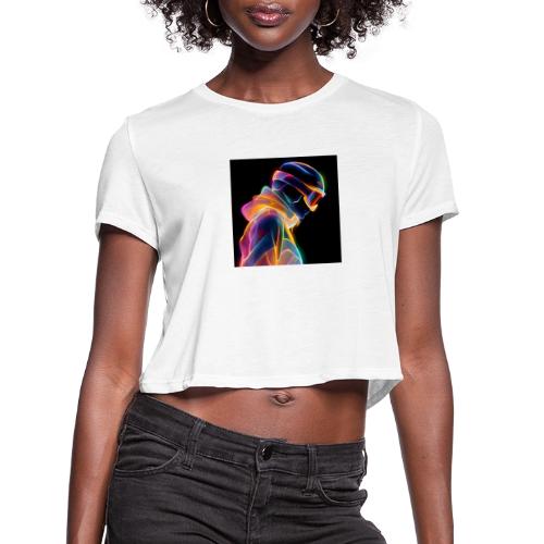 Snowboarding: Neon Gravity Ride - Women's Cropped T-Shirt