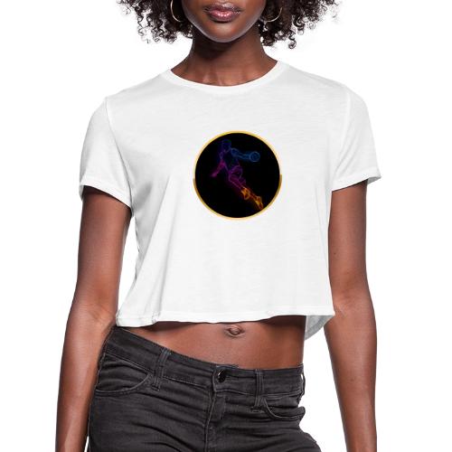 Basketball: Neon Jump Shot - Women's Cropped T-Shirt