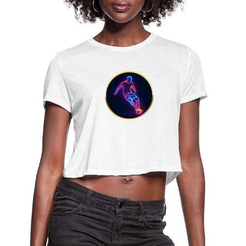Soccer: Neon Golden Goal - Women's Cropped T-Shirt