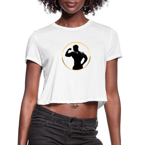 Bodybuilder: Classic Flex Emblem - Women's Cropped T-Shirt