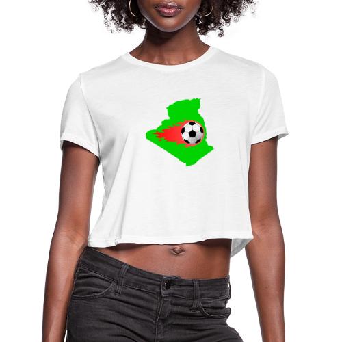 Algerian Football Fire - Women's Cropped T-Shirt