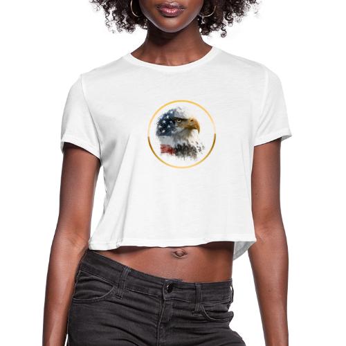 USA: Patriot Wing Emblem - Women's Cropped T-Shirt