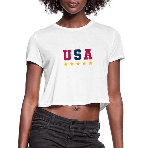USA Varsity Stars - Women's Cropped T-Shirt