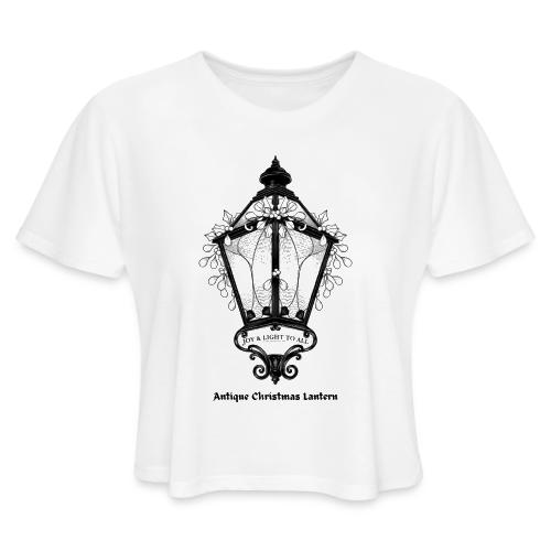 Antique Christmas Lantern T-Shirt - Women's Cropped T-Shirt