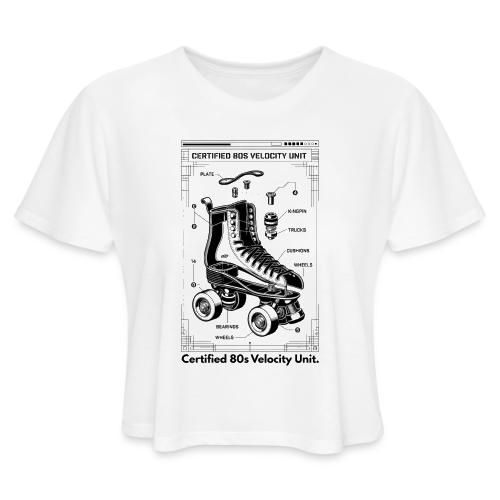 Retro Roller Skate T-Shirt - Women's Cropped T-Shirt