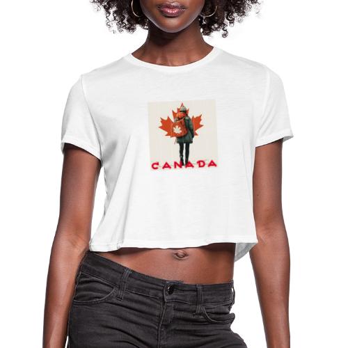 Canada: Proud Canadian Woman - Women's Cropped T-Shirt