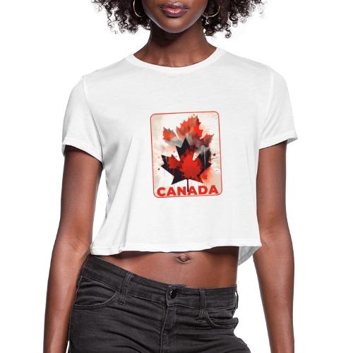 Canada Inked Leaf - Women's Cropped T-Shirt