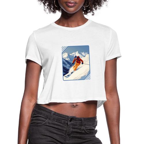 Mountain Skiing Vibes - Women's Cropped T-Shirt