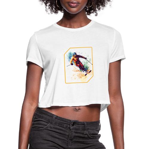 Winter Skiing Escape - Women's Cropped T-Shirt