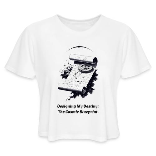 Cosmic Blueprint T-Shirt - Women's Cropped T-Shirt