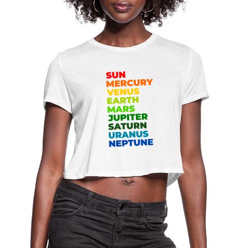 Color the solar system - Women's Cropped T-Shirt