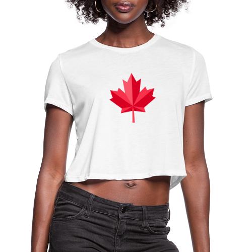 Canadian red maple leaf - Women's Cropped T-Shirt