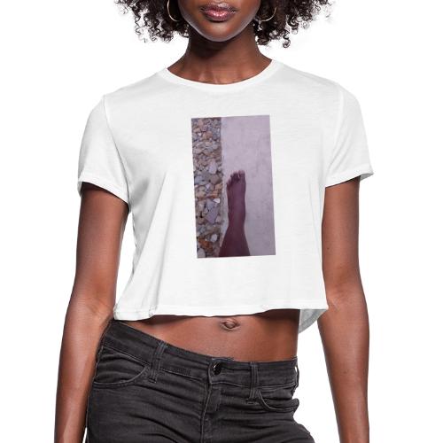 Walking Barefoot - Women's Cropped T-Shirt