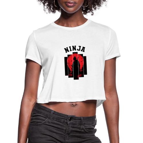 Ninja in the Shadows - Women's Cropped T-Shirt