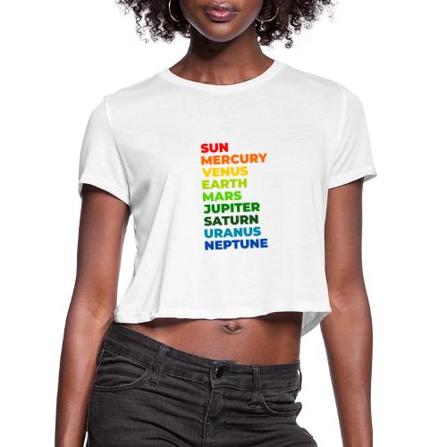 Color the solar system - Women's Cropped T-Shirt