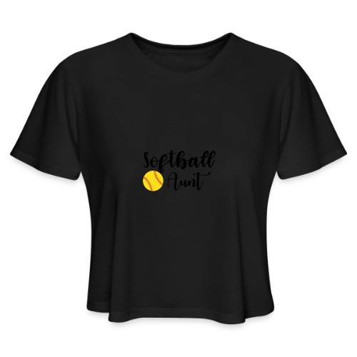 Softball Aunt - Women's Cropped T-Shirt