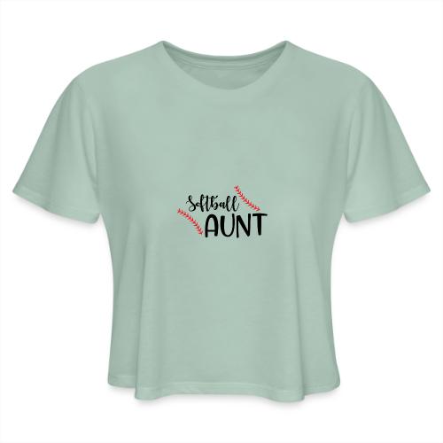 Softball Aunt - Women's Cropped T-Shirt