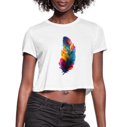 Spectrum Feather Flow - Women's Cropped T-Shirt