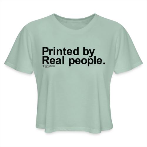 Printed in black - Women's Cropped T-Shirt
