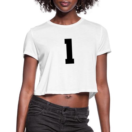 Varsity Number 1 Athletic Style - Women's Cropped T-Shirt