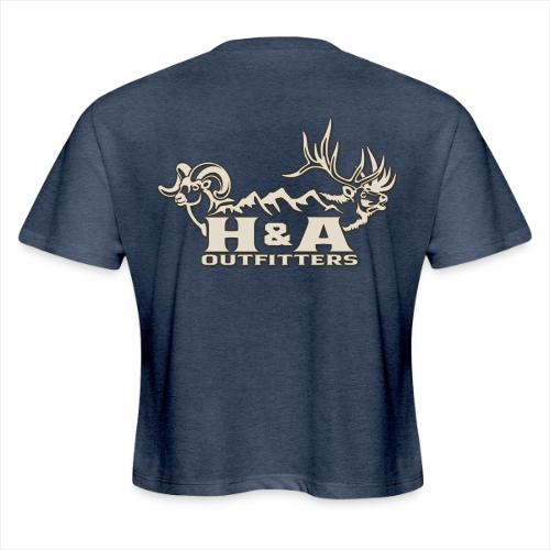 H&A FULL LOGO ELK - Women's Cropped T-Shirt