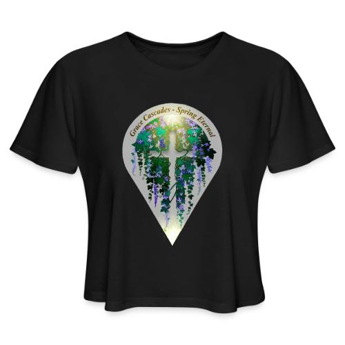 Easter Grace Cascades Vine T Shirt, Renewal Gift - Women's Cropped T-Shirt