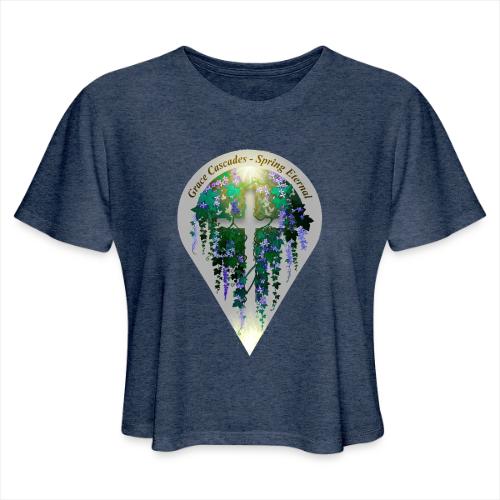 Easter Grace Cascades Vine T Shirt, Renewal Gift - Women's Cropped T-Shirt