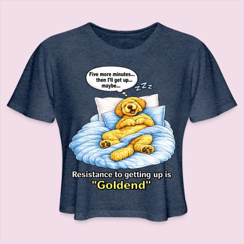 Funny Goldendoodle Sleeping design. - Women's Cropped T-Shirt