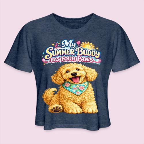 My Summer Buddy Has Four Paws - Women's Cropped T-Shirt