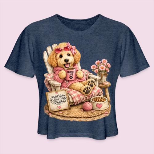 Just Enjoying Life Doodle Dog - Women's Cropped T-Shirt
