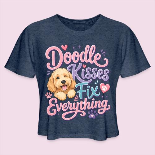 Doodle Kisses Fix Everything Dog Lover Gift - Women's Cropped T-Shirt