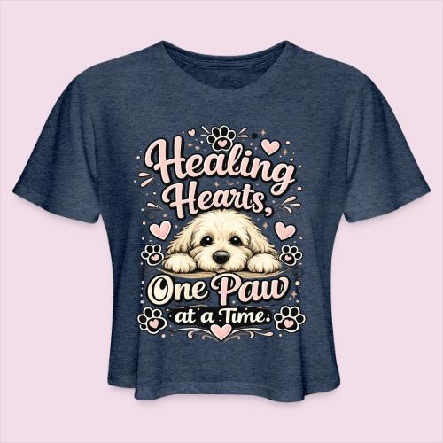 Healing Hearts, One Paw at a Time - Women's Cropped T-Shirt
