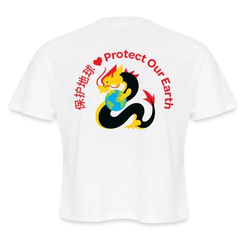 Kindness Dragon with Earth Red - Women's Cropped T-Shirt