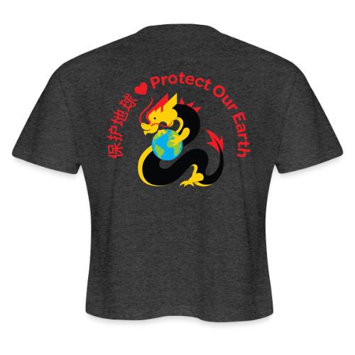 Kindness Dragon with Earth Red - Women's Cropped T-Shirt