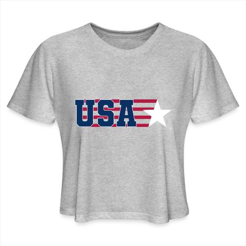 Star Stripe USA - Women's Cropped T-Shirt