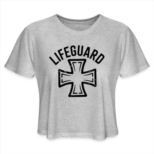Lifeguard Cross Emblem - Women's Cropped T-Shirt