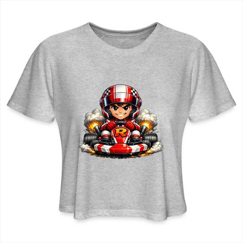 Carcadelogoracerfront - Women's Cropped T-Shirt