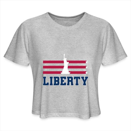 USA: Stars of Liberty - Women's Cropped T-Shirt