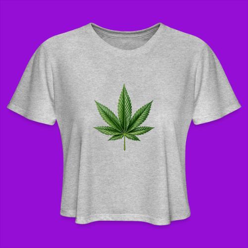 Cannabis Leaf - Women's Cropped T-Shirt