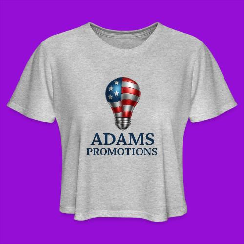 Adams promotions American flag metallic light bulb - Women's Cropped T-Shirt