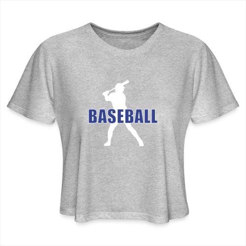 Classic Baseball Swing - Women's Cropped T-Shirt