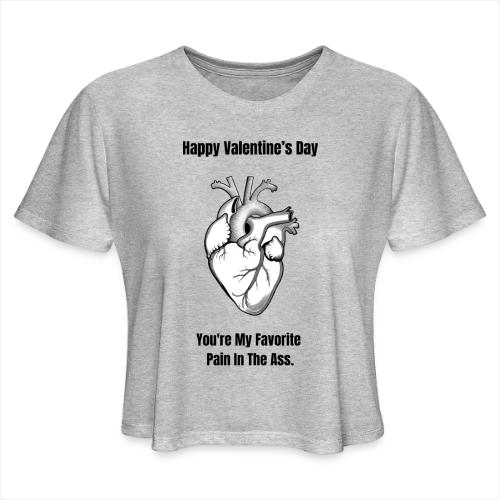 I'm Glad I Swiped Right T-Shirt | Funny Valentine - Women's Cropped T-Shirt