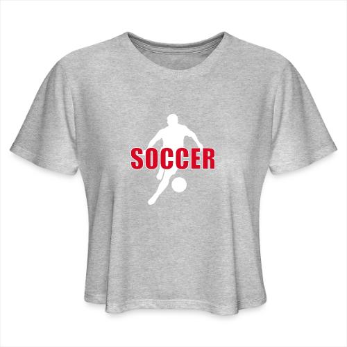 Power Kick Soccer - Women's Cropped T-Shirt