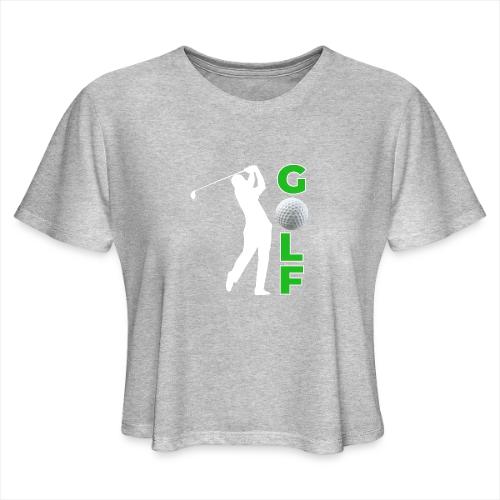 Golf: Classic Golf Motion - Women's Cropped T-Shirt