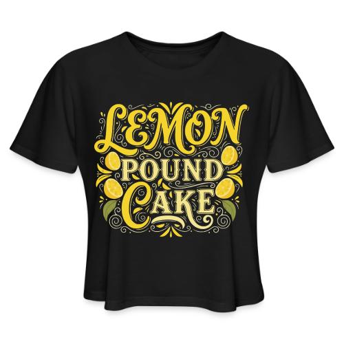Lemon Pound Cake Vintage Flourish - Women's Cropped T-Shirt