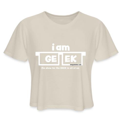 iamGEEK classic White - Women's Cropped T-Shirt