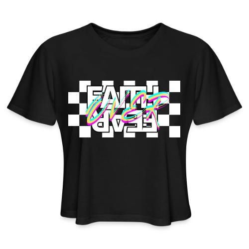 FAITH OVER FEAR Retro - Women's Cropped T-Shirt
