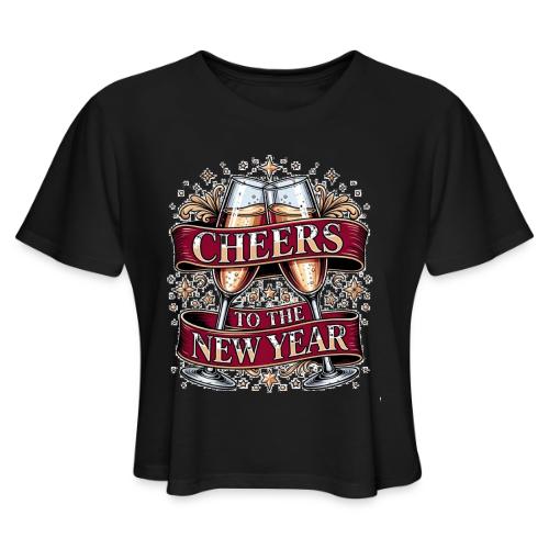 New Year's Champagne T-Shirt - Women's Cropped T-Shirt