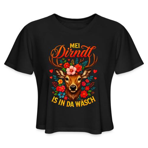Mei Dirndl is in da Wäsch - Women's Cropped T-Shirt